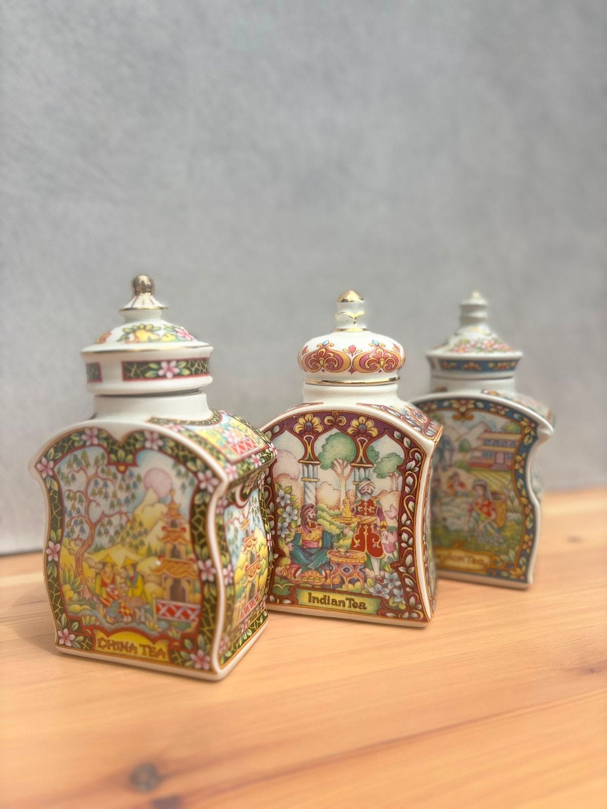 Vintage Sadler, tea collection, porseleinen voorraad potten, Vintage, Overige typen, Ophalen of Verzenden, Zo goed als nieuw