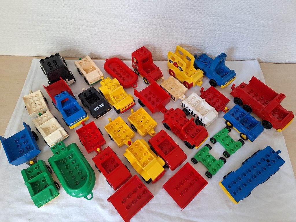 * Duplo: Grote verzameling partij voertuigen en aanhangers *, Gebruikt, Overige thema's, Ophalen of Verzenden, Duplo