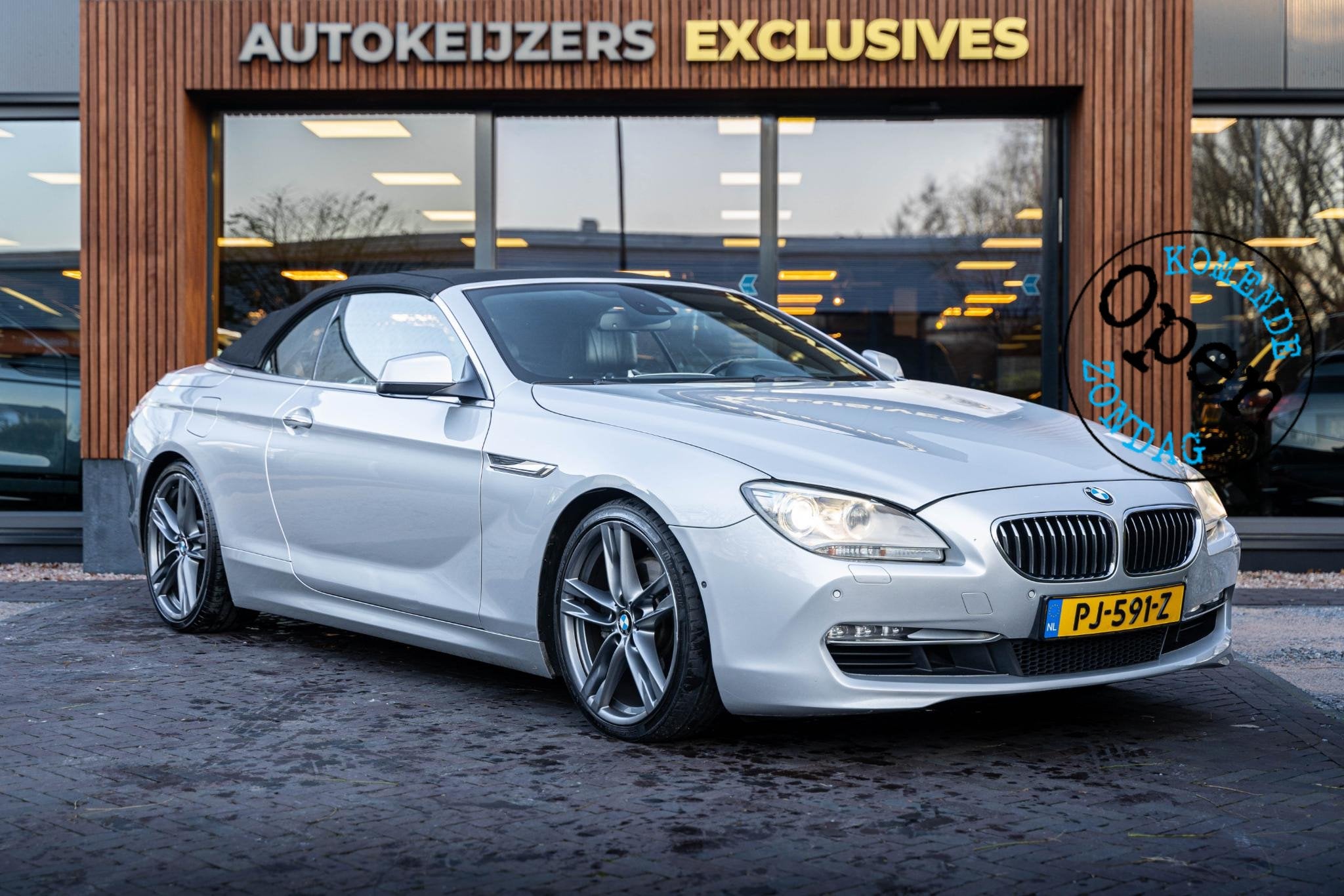 BMW 6-serie Cabrio 640i High Executive Leer Sportstoelen Nav, Auto's, Achterwielaandrijving, Gebruikt, Cabriolet, Bedrijf