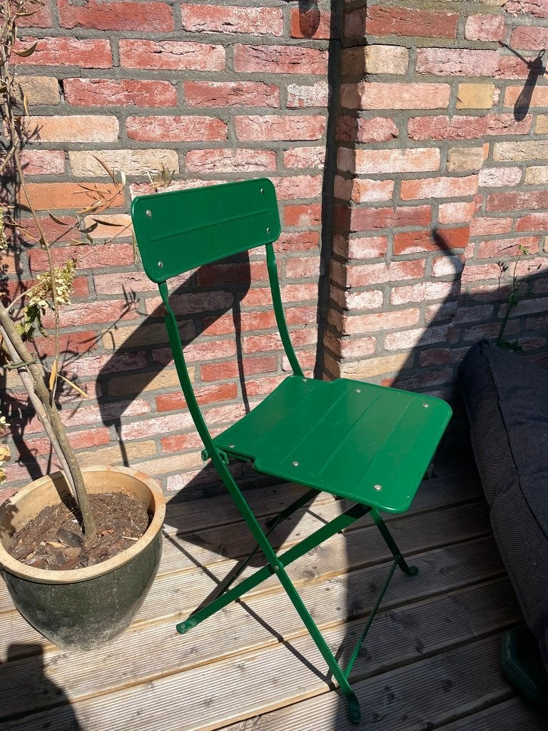 4x IKEA SUNDSÖ tuinstoelen – groen, Ophalen, Gebruikt, Kunststof, Inklapbaar