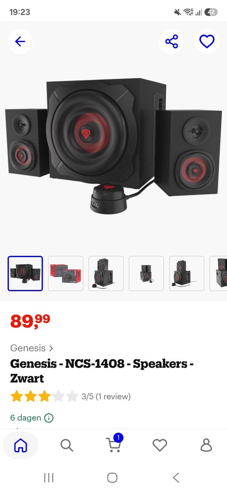 Genesis NCS-1408 Bluetooth Speakerset, Gebruikt, Speakerset, Minder dan 60 watt, Bluetooth