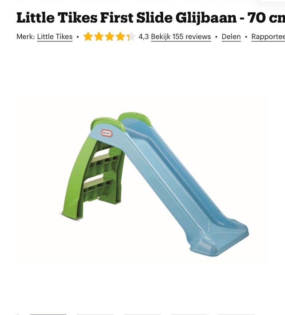 Glijbaan LITTLE TIKES - peuter glijbaan, Verzenden, Zo goed als nieuw, Glijbaan