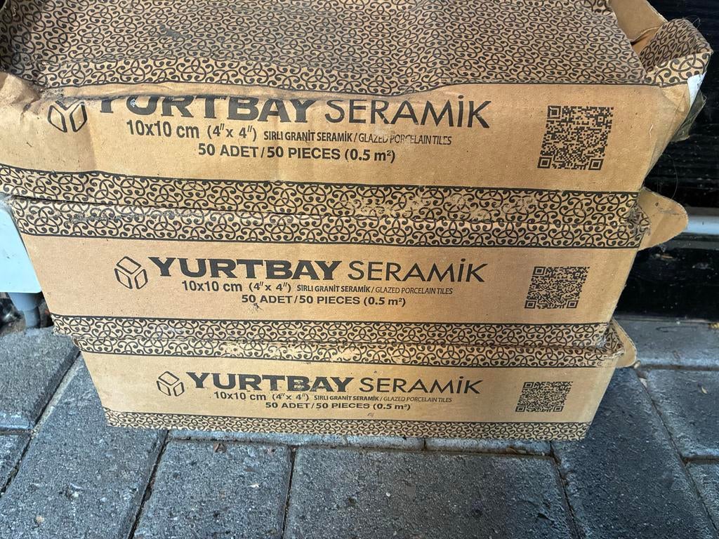 Yurtbay Seramik 10x10 cm Keramische Tegels - Diverse Patrone, Ophalen, Nieuw, Minder dan 20 cm, Minder dan 5 m²