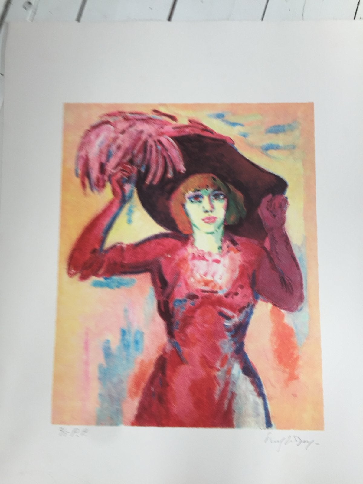 Steendruk Freek van den Berg - Gesigneerd exemplaar, Antiek en Kunst, Portret of Personen, Expressionistisch, Ophalen of Verzenden