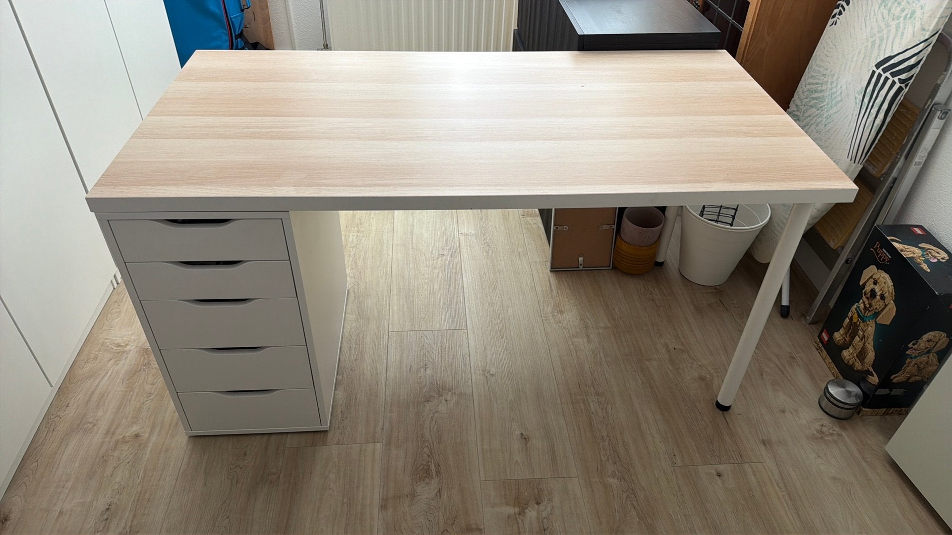 Ikea bureau met ladenblok, Ophalen, Overige typen, 150 cm, Hout