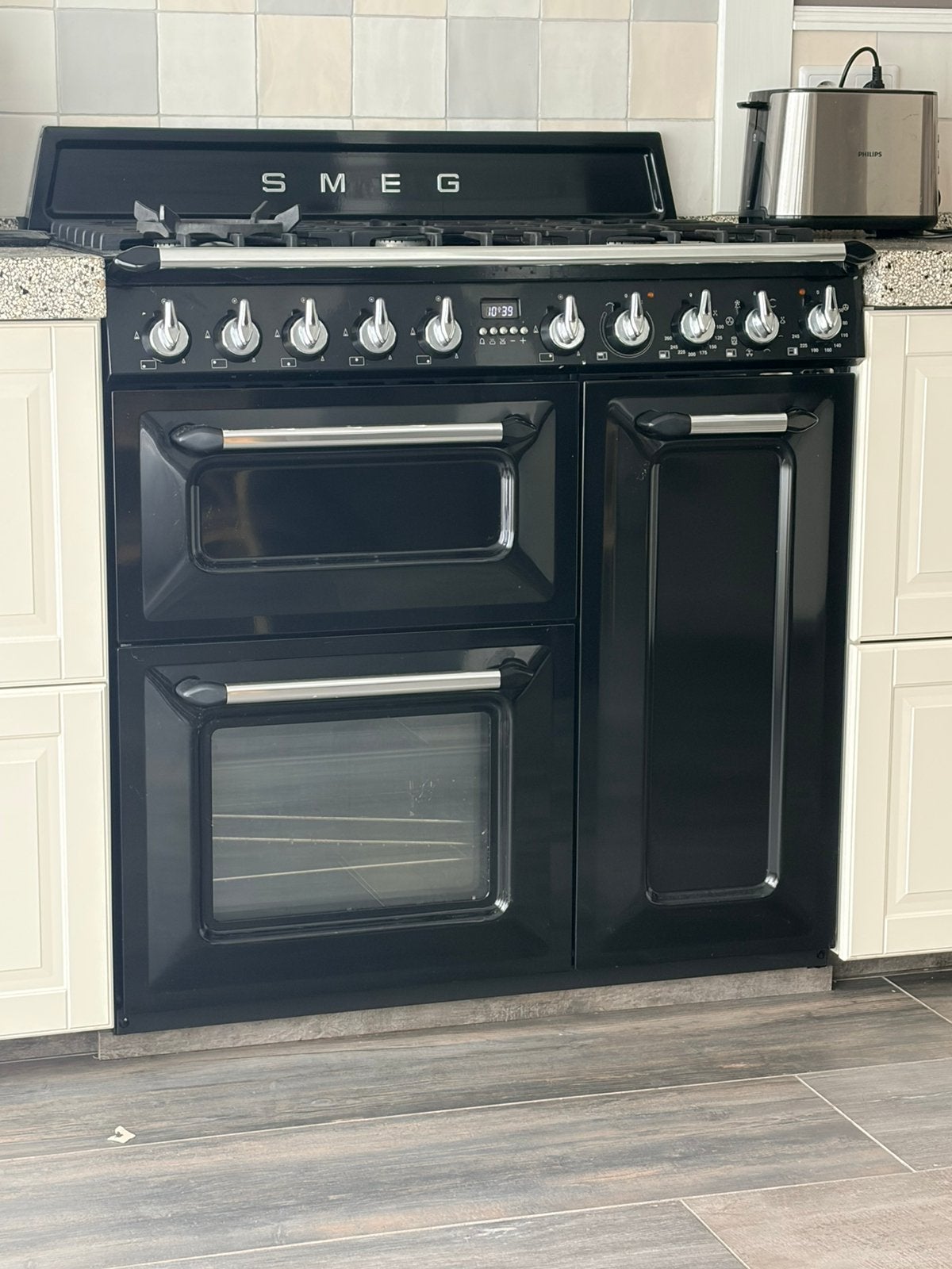 Smeg 6 pits gasfornuis, 60 cm of meer, Ophalen of Verzenden, Zo goed als nieuw, Gas