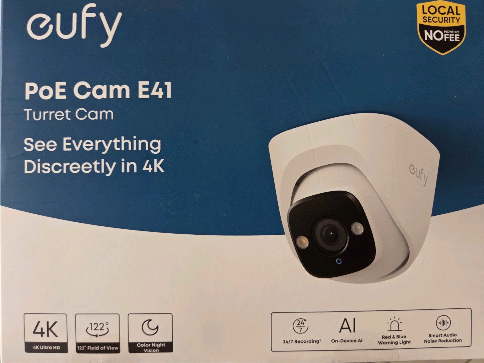 Eufy E41 PoE camera (met factuur), Ophalen of Verzenden, Nieuw, Buitencamera
