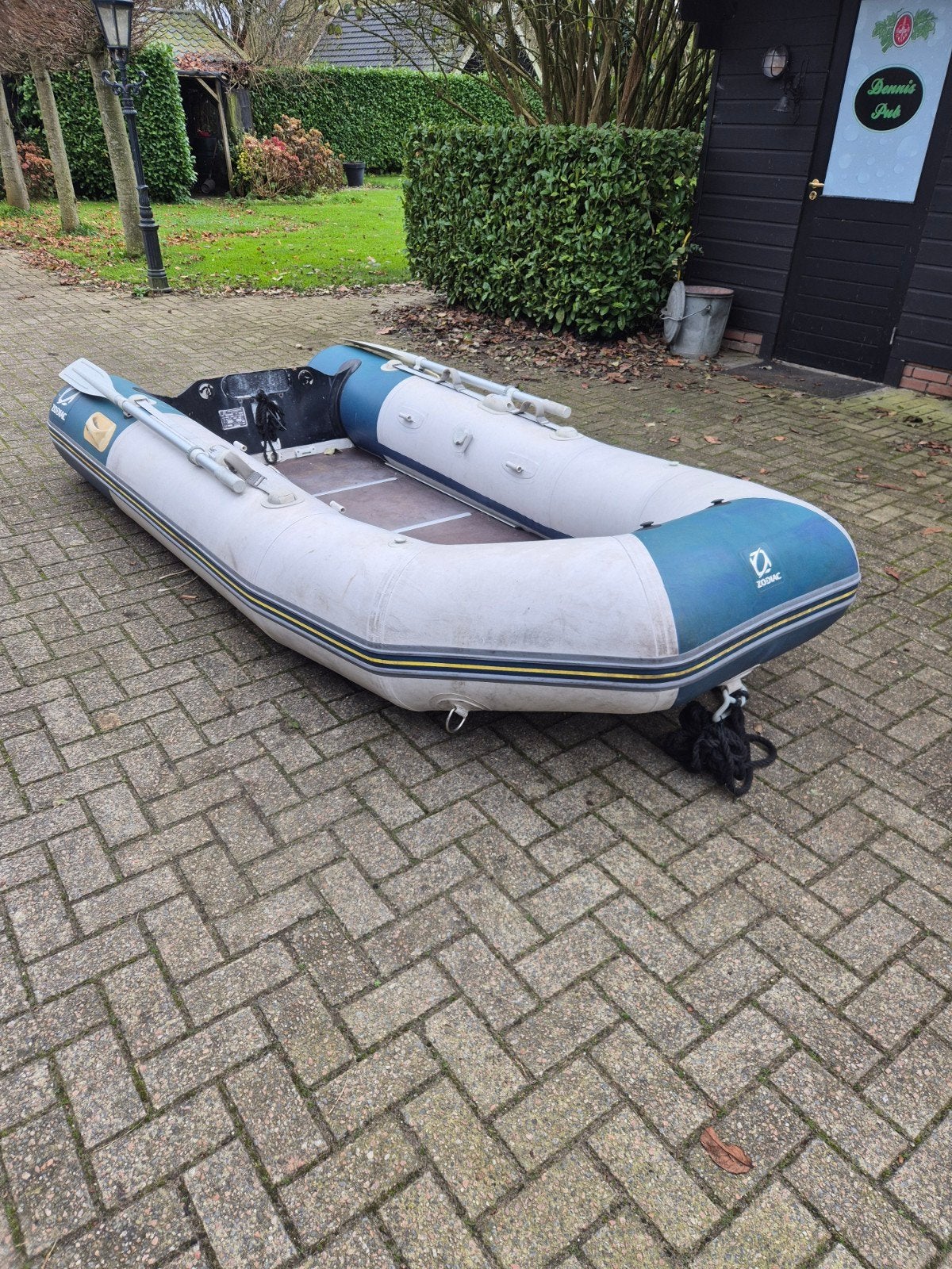 Zodiac rubberboot met yamaha 6pk 4 takt, Ophalen, Gebruikt, Zodiac, Peddels