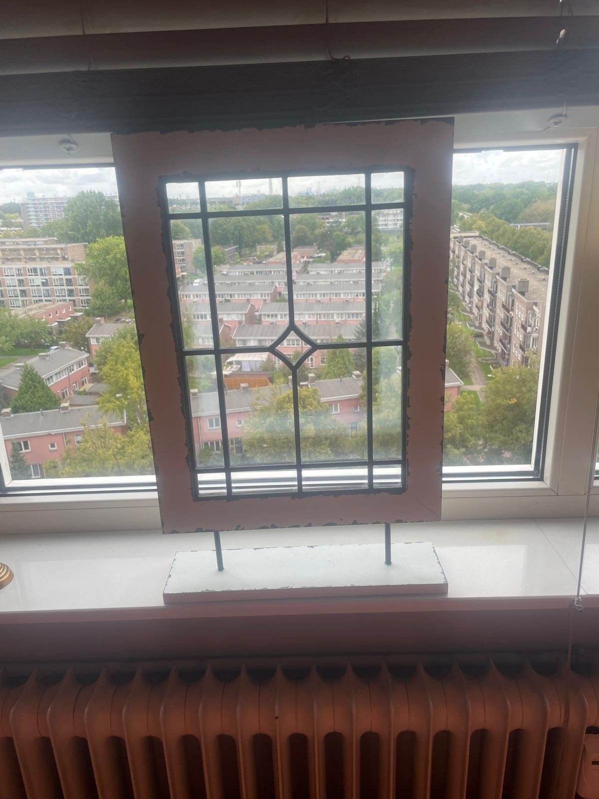 2x raamdecoratie glas in lood gratis, Doe-het-zelf en Verbouw, Ophalen, Minder dan 80 cm, Glas in lood, Minder dan 80 cm