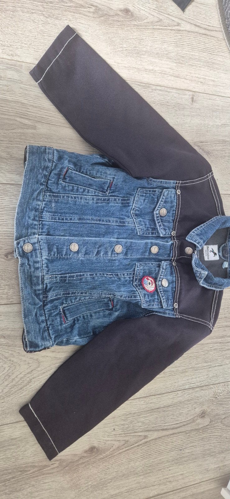 spijkerjas maat 110, Kinderen en Baby's, Kinderkleding | Maat 110, Ophalen of Verzenden, Zo goed als nieuw, Meisje, Jas