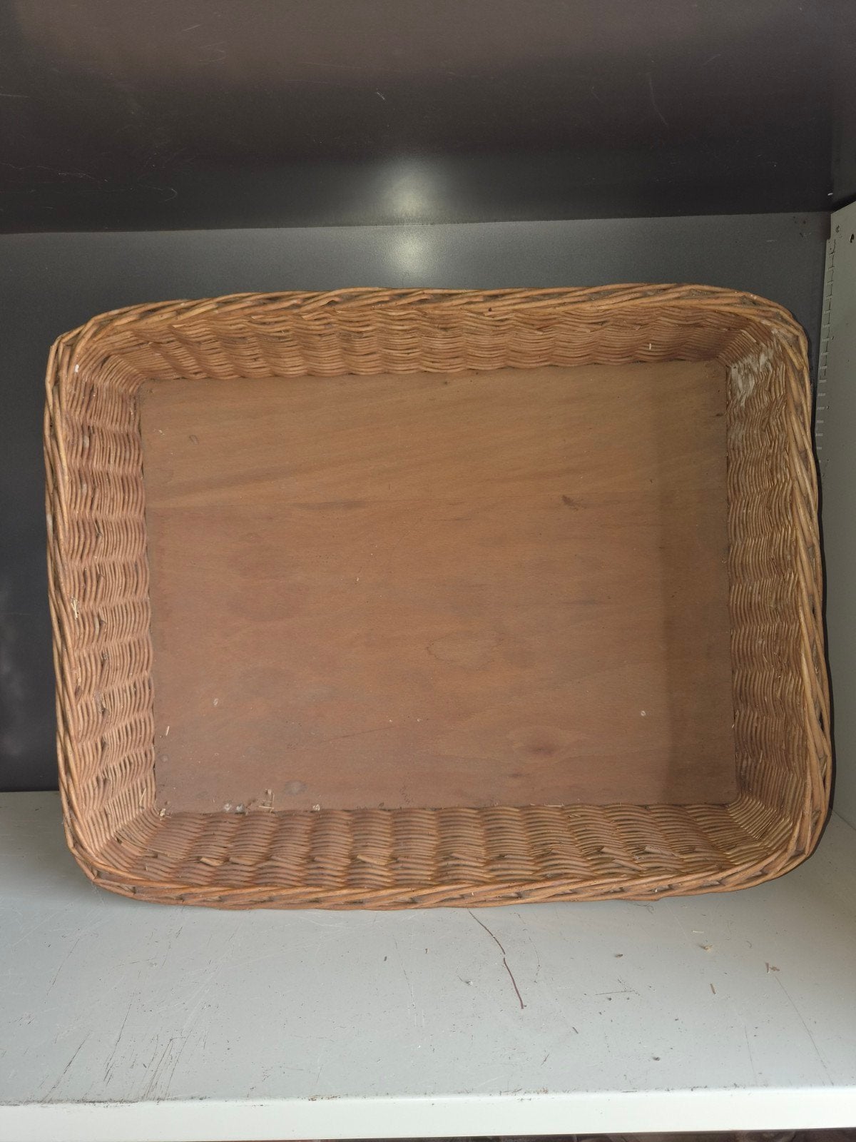 Grote rieten mand van De Gulden Krakeling, 60x48x17 cm, Ophalen of Verzenden