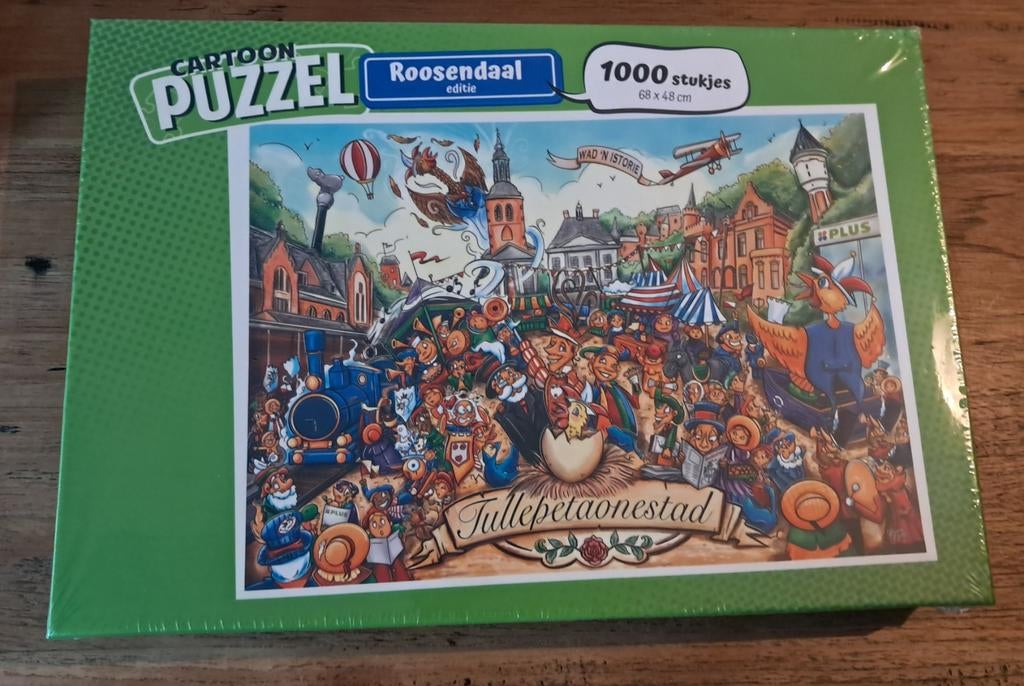 Carnaval Puzzel Roosendaal Tullepetaonestad 1000 stk (nieuw), Ophalen, 500 t/m 1500 stukjes, Nieuw, Legpuzzel