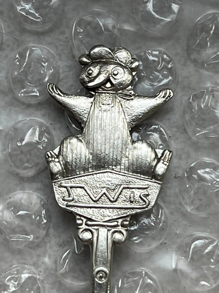 Leuk vintage bewerkt lepeltje., Antiek en Kunst, Ophalen of Verzenden
