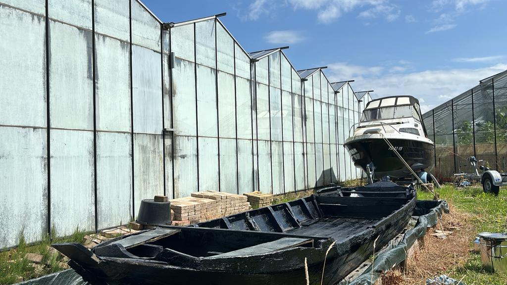 Houten praam 7 meter, Ophalen, Gebruikt