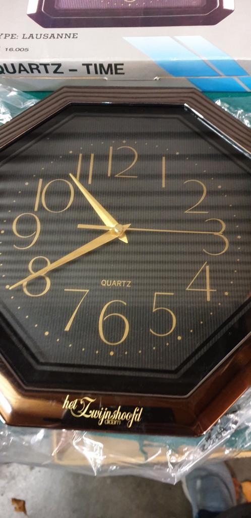 klok zwart quartz time nieuw, Ophalen of Verzenden, 'T Olde Gre-j, Info@toldegrej.nl, Endepoelstraat 20f Didam