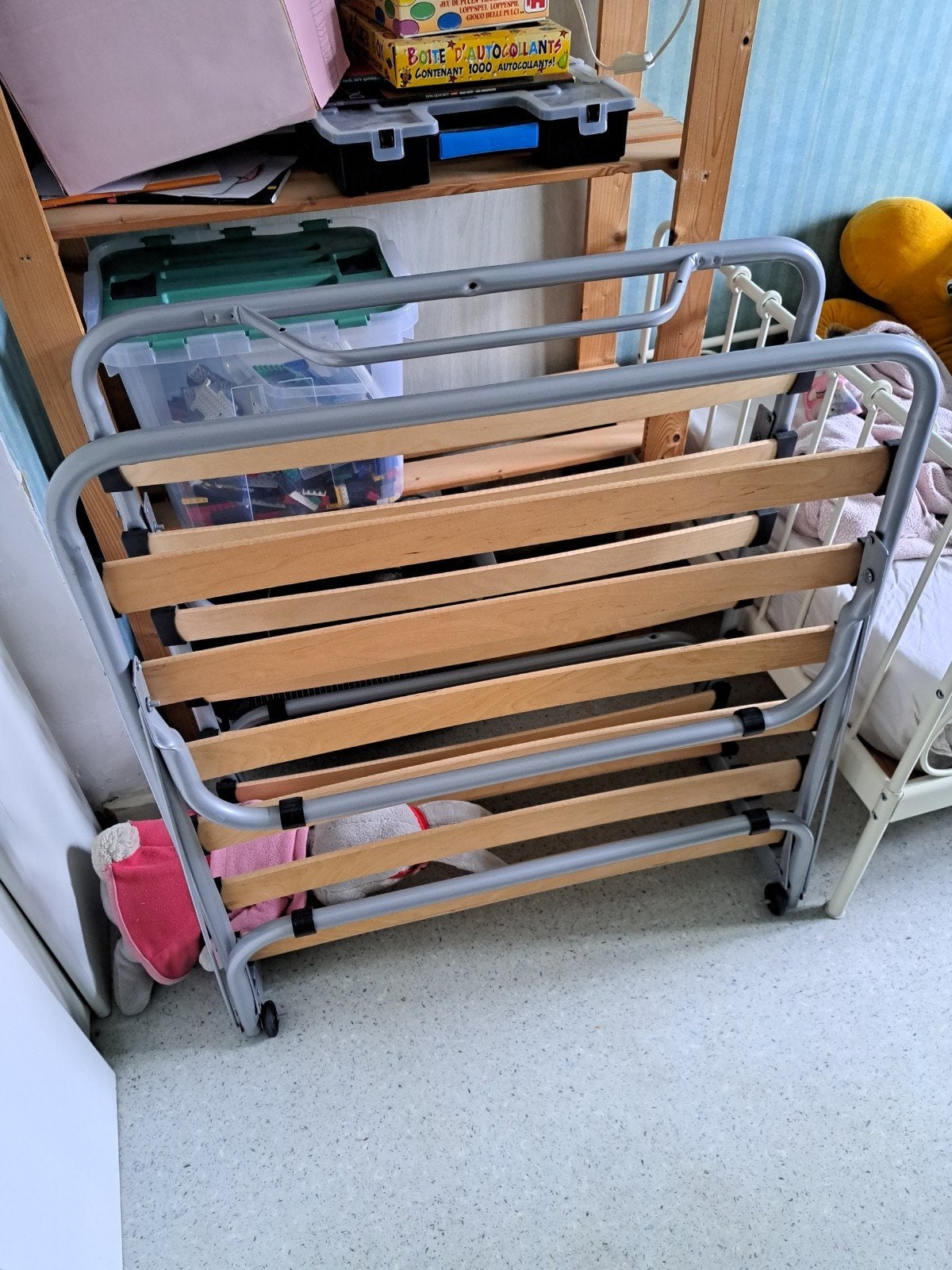 Opvouwbaar logeerbed met lattenbodem, Ophalen, Eenpersoons, 80 cm, 200 cm