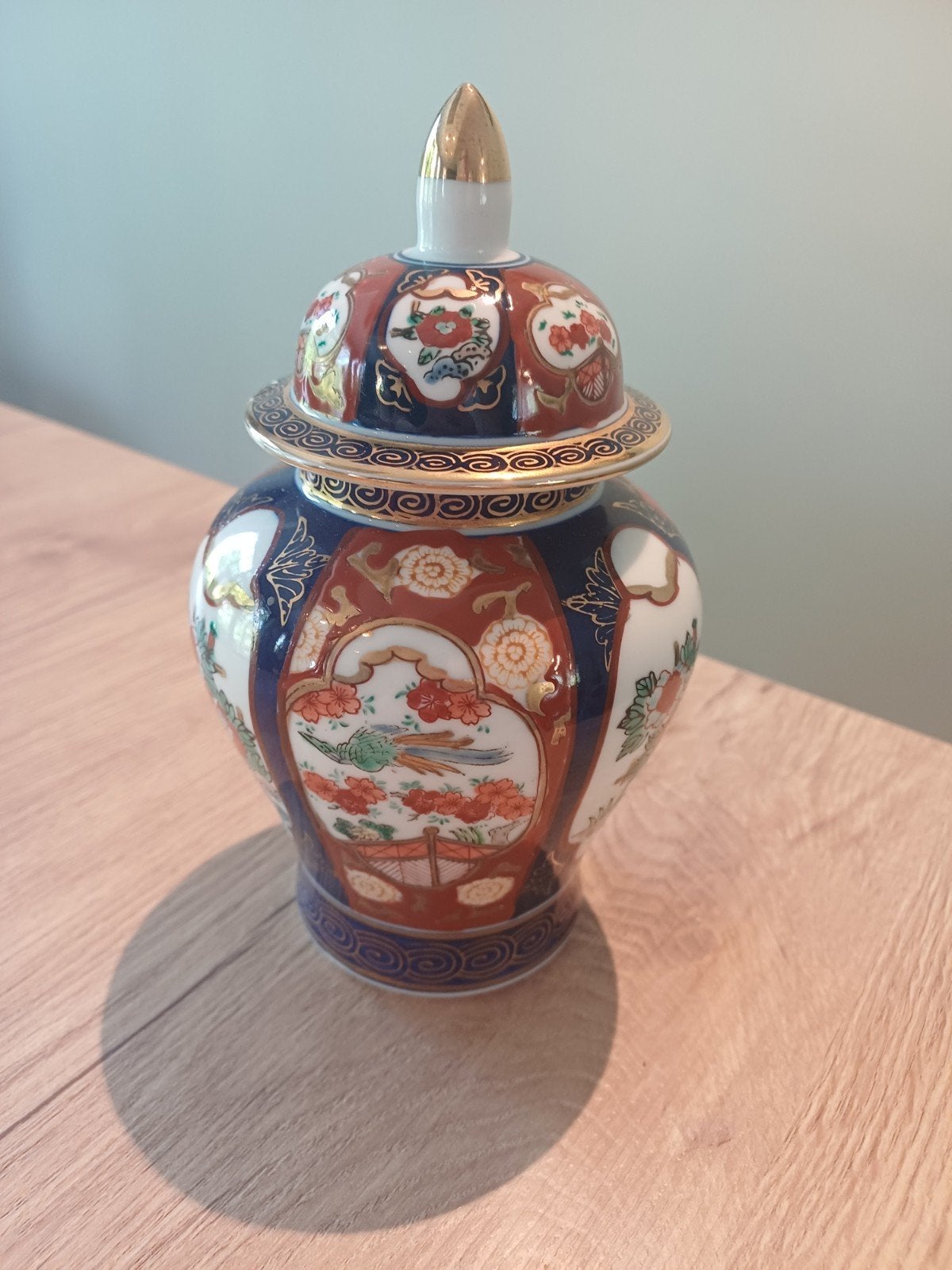 Prachtige Oosterse Gemberpot met Deksel - Handgeschilderd, Ophalen