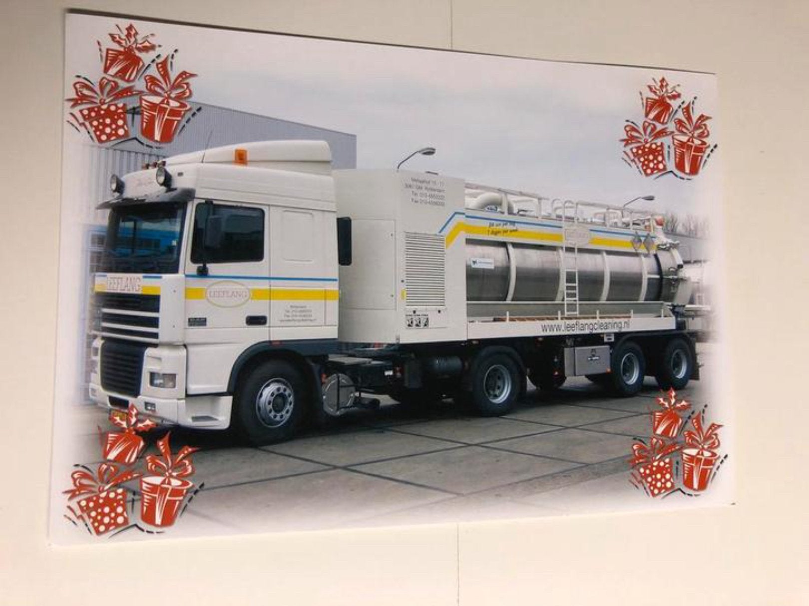 Kerstkaart DAF 95XF Leeflang Rotterdam, Ophalen of Verzenden, Zo goed als nieuw