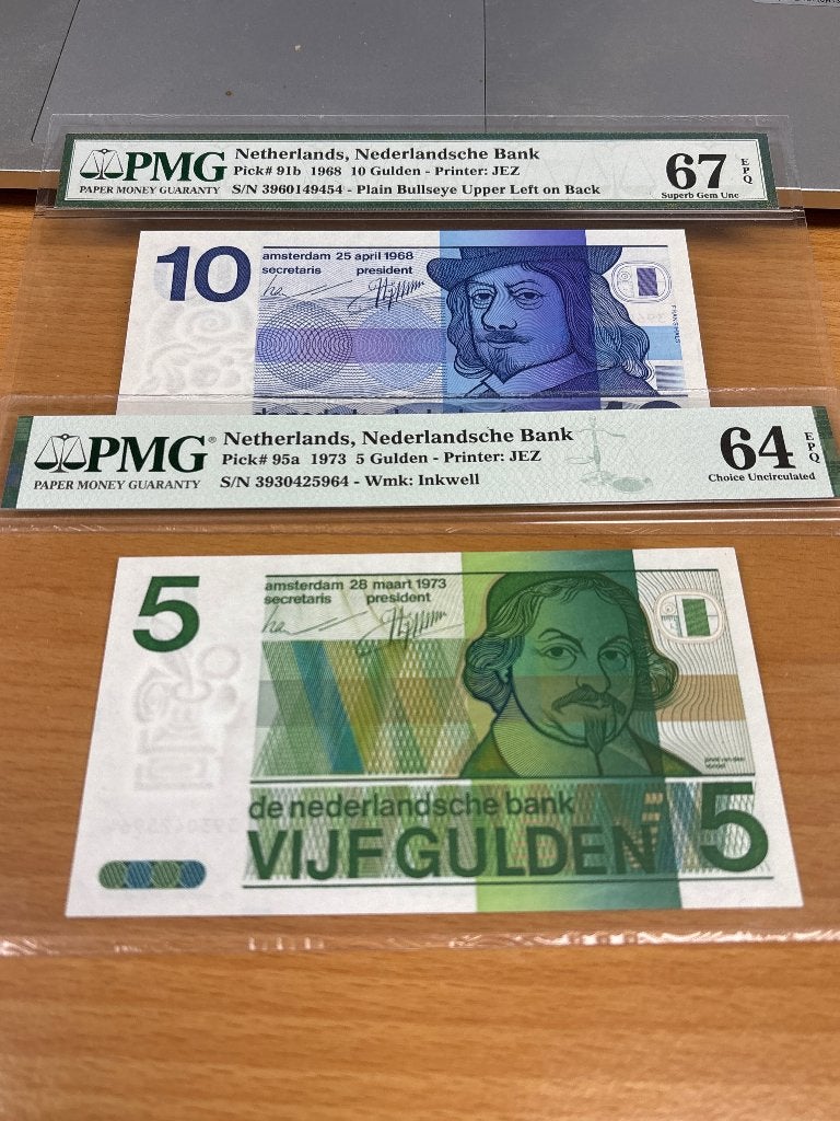 PMG 5 gulden en 10 gulden Frans Hals UNC, Postzegels en Munten, Ophalen of Verzenden, 10 gulden