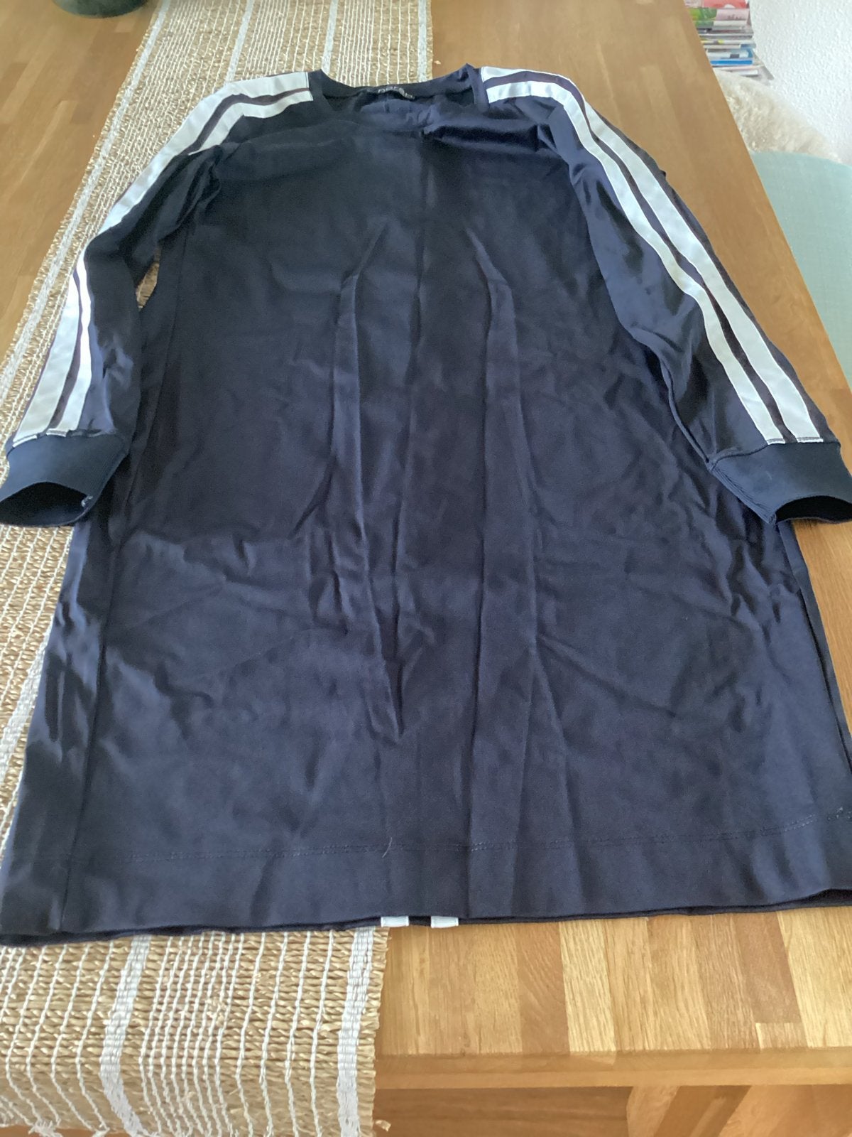 Norah travelstof jurk maat 36 (past ook bij 38), Ophalen of Verzenden, Zo goed als nieuw, Maat 36 (S), Blauw