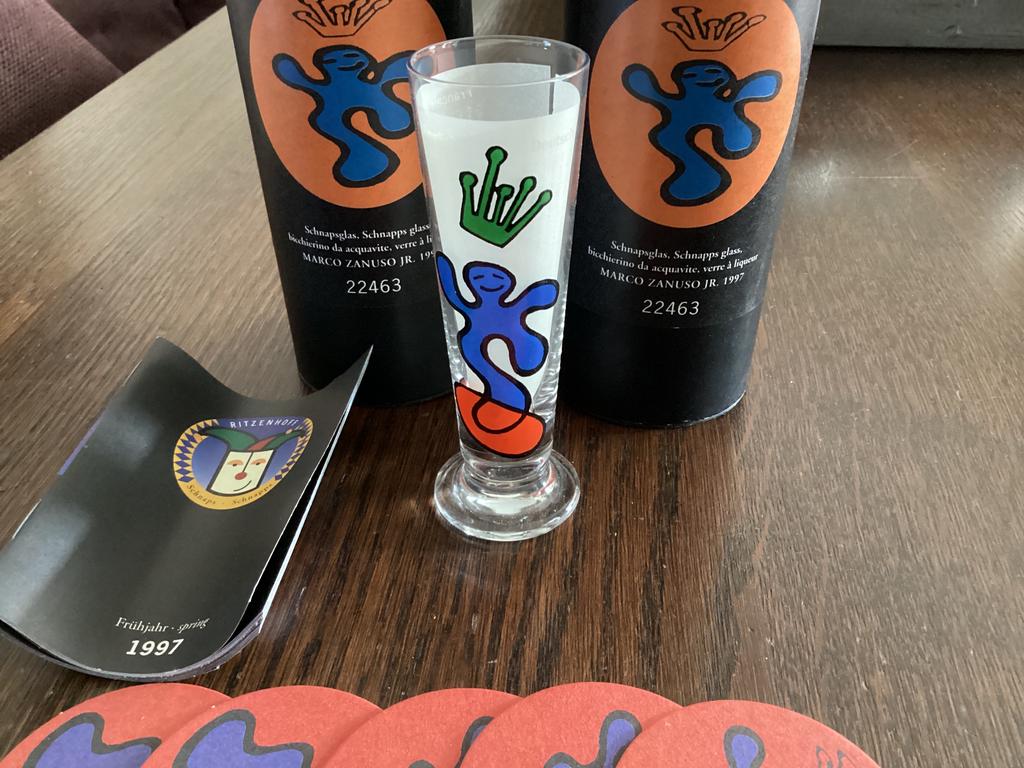 Ritzenhoff nieuw borrel glas / glaasje Marco Zanuso jr. 1997, Verzamelen, Ophalen, Nieuw, Borrel- of Shotglas