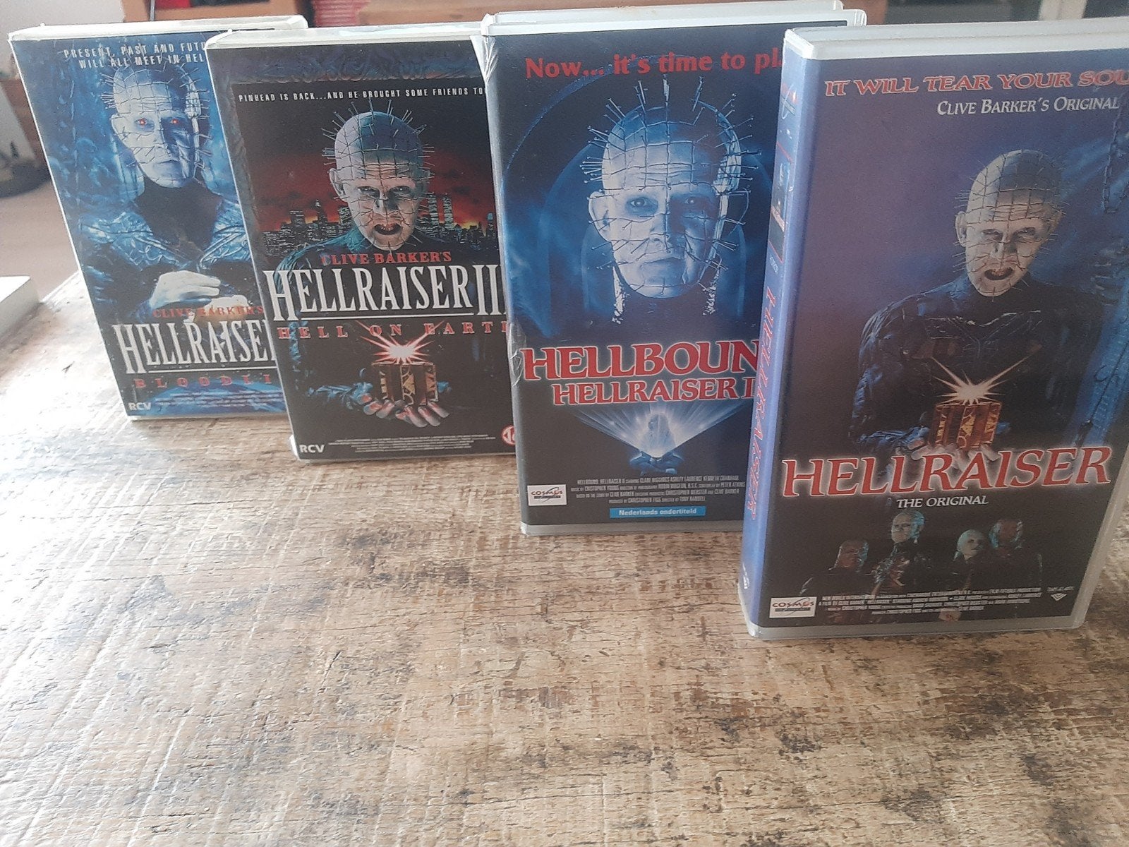 Hellraiser VHS collectie (deel 1, 2, 3, 4), Ophalen of Verzenden