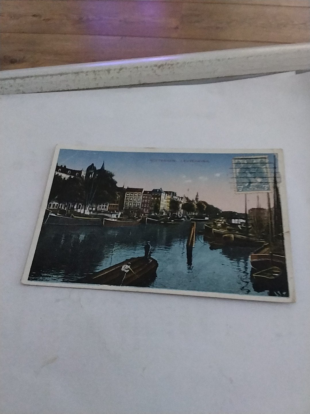 Oude Ansichtkaart Rotterdam 1919 - Havenzicht, Ophalen of Verzenden, Voor 1920, Gelopen, Zuid-Holland