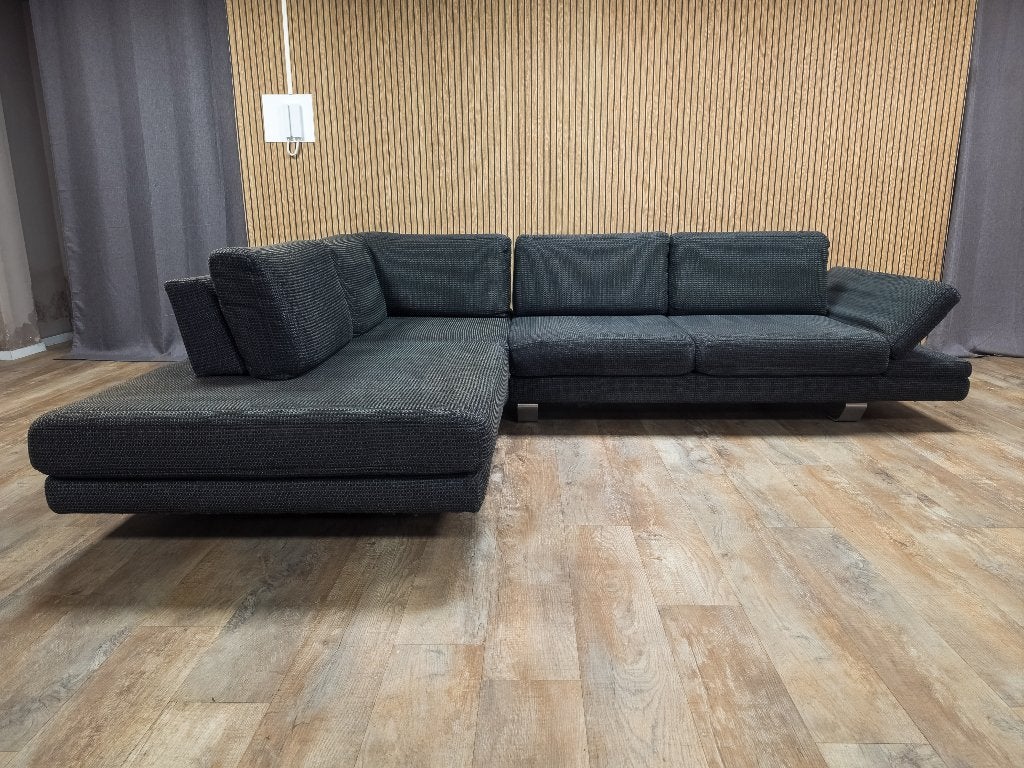 Mooi Groot Antraciet MONTEL Hoekbank | BEZORGEN MOGELIJK, Huis en Inrichting, Info@banxtel.nl, 3194DC, Gebruikt, Hoekbank
