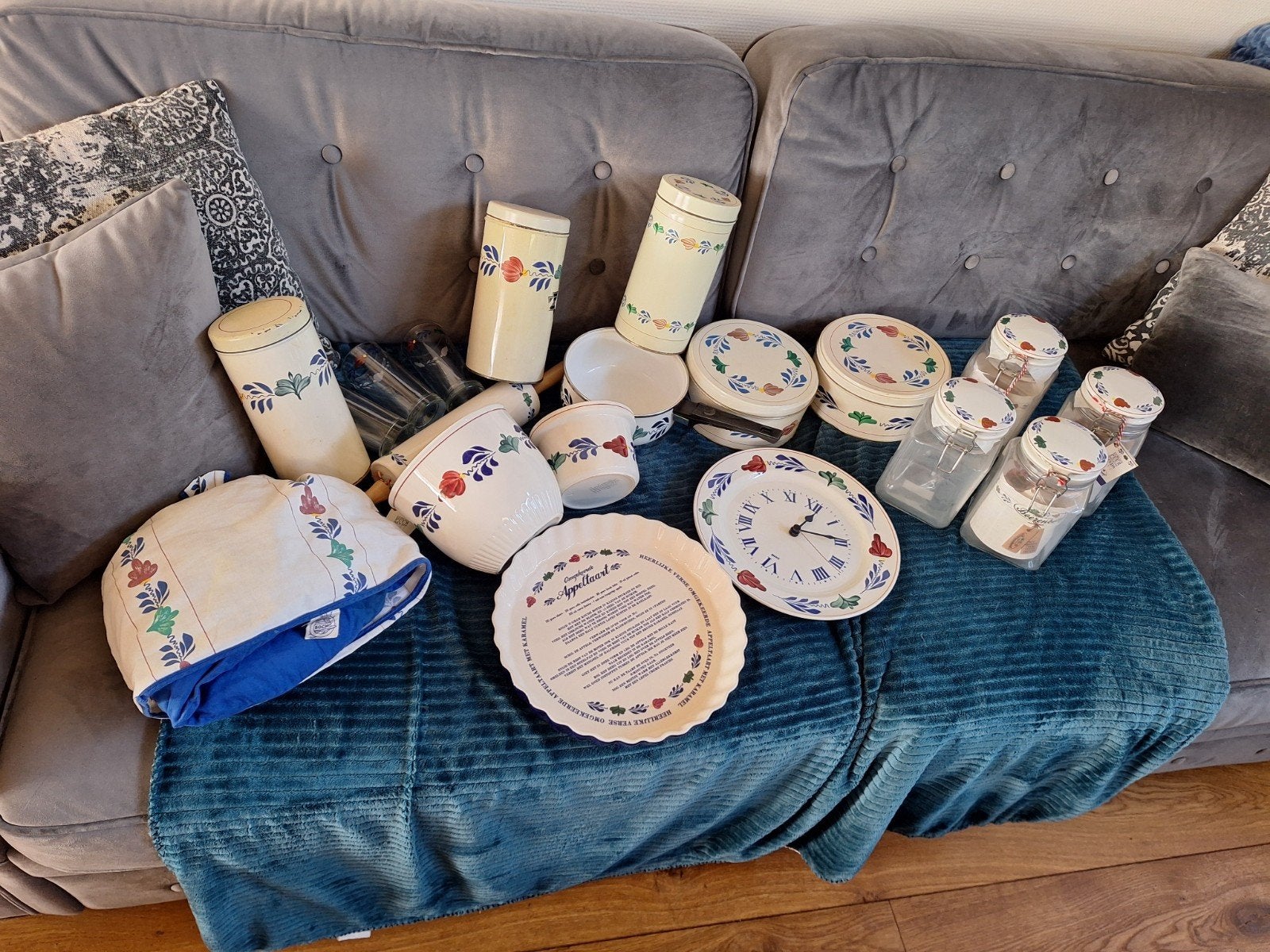 Grote collectie Boerenbont servies en accessoires, Ophalen, Zo goed als nieuw, Aardewerk, Boerenbont