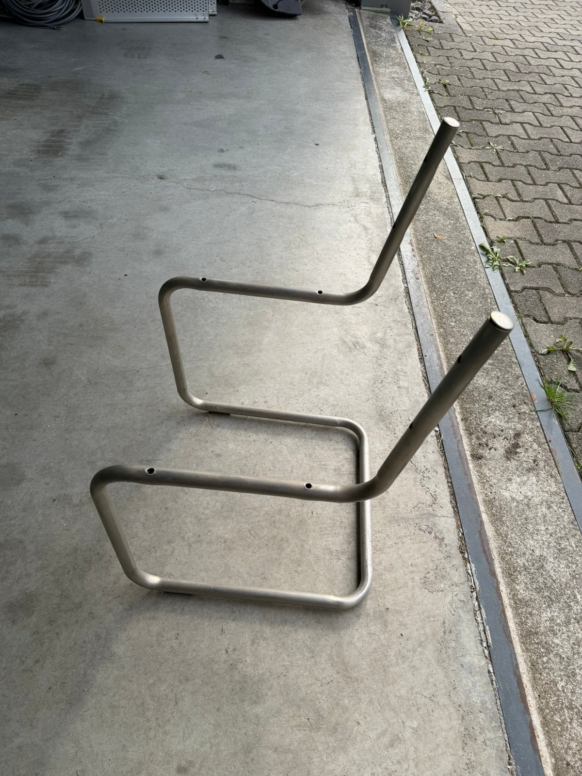 Te koop 4 frame buisstoelen onbekleed, Ophalen, Gebruikt, Vintage, Vier