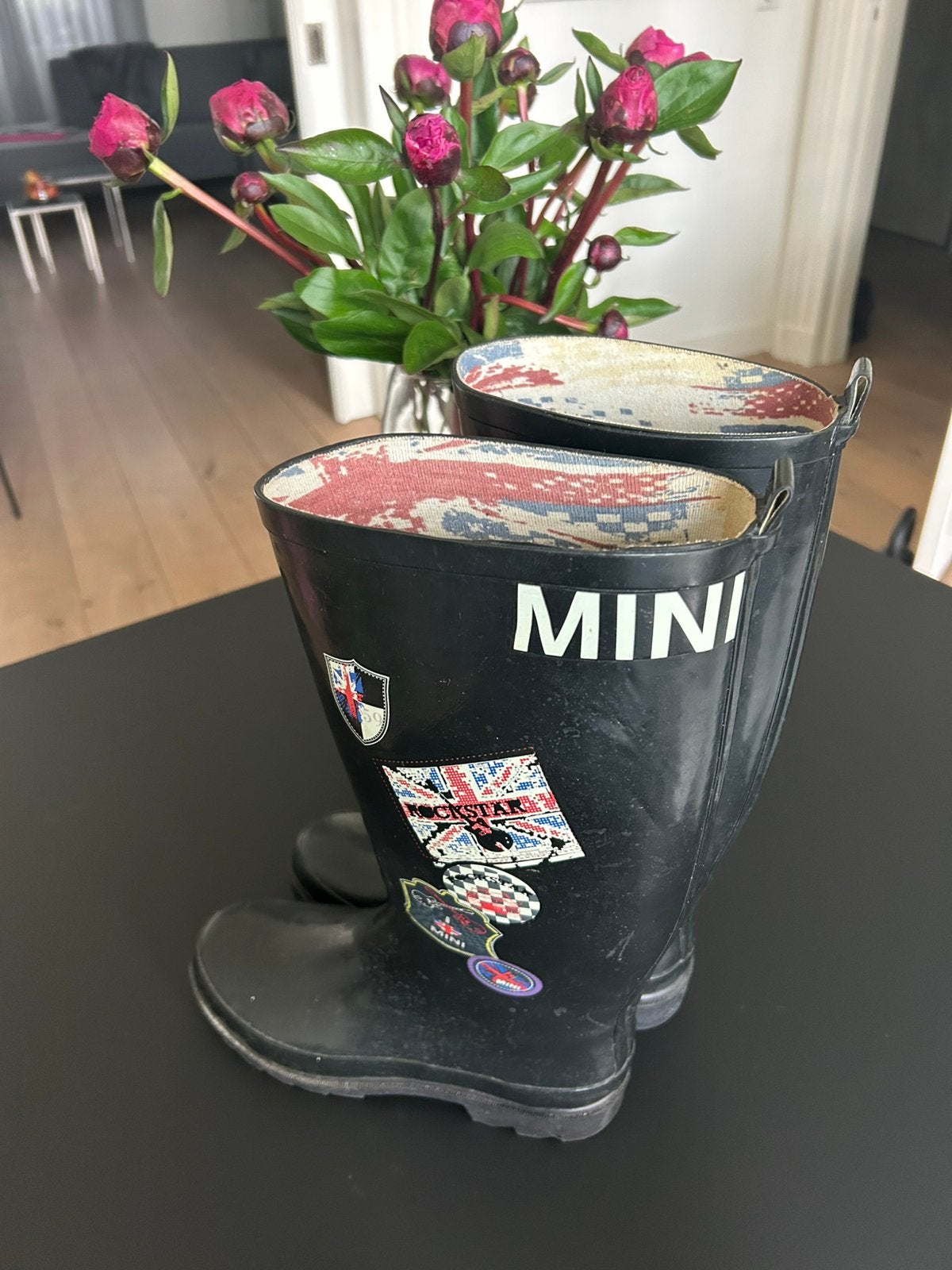 MINI regenlaarzen maat 39, Ophalen of Verzenden, Zo goed als nieuw, Zwart, Regenlaarzen