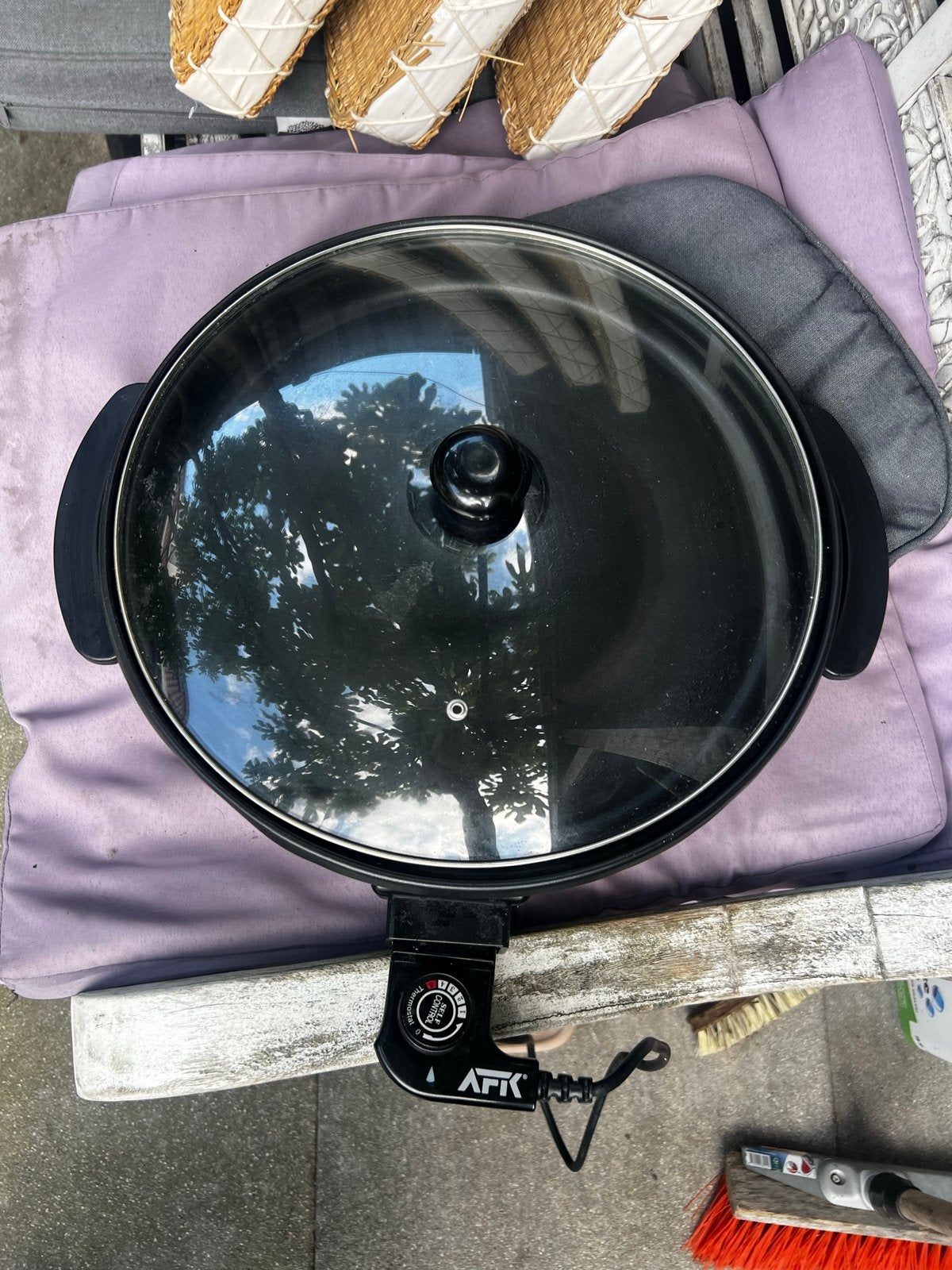 Elektrische pan, Overige materialen, Gebruikt, Braadpan, Met deksel