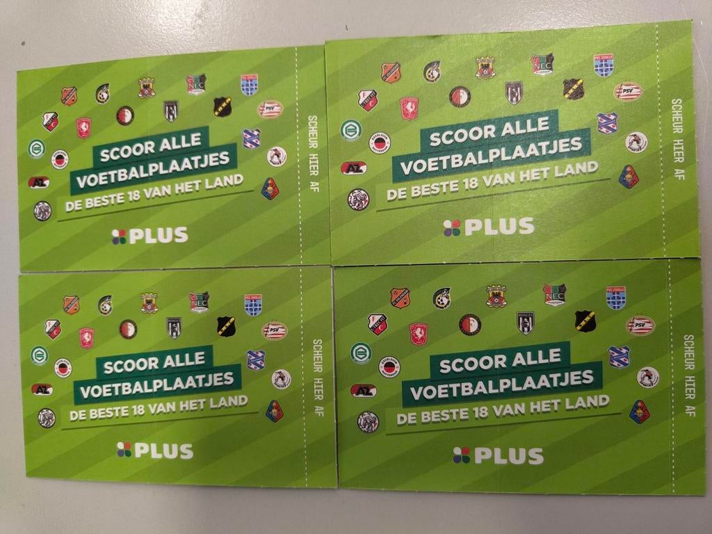 Plus Voetbalplaatjes 10 zakjes, Plus, Ophalen of Verzenden