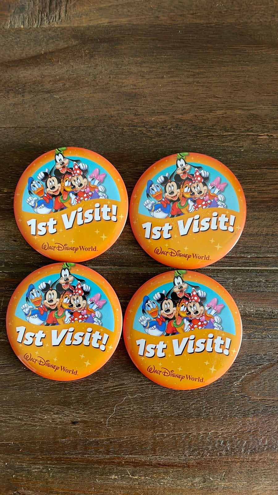 Disneyland Amerika Florida buttons, Verzamelen, Disney, Ophalen of Verzenden, Overige figuren
