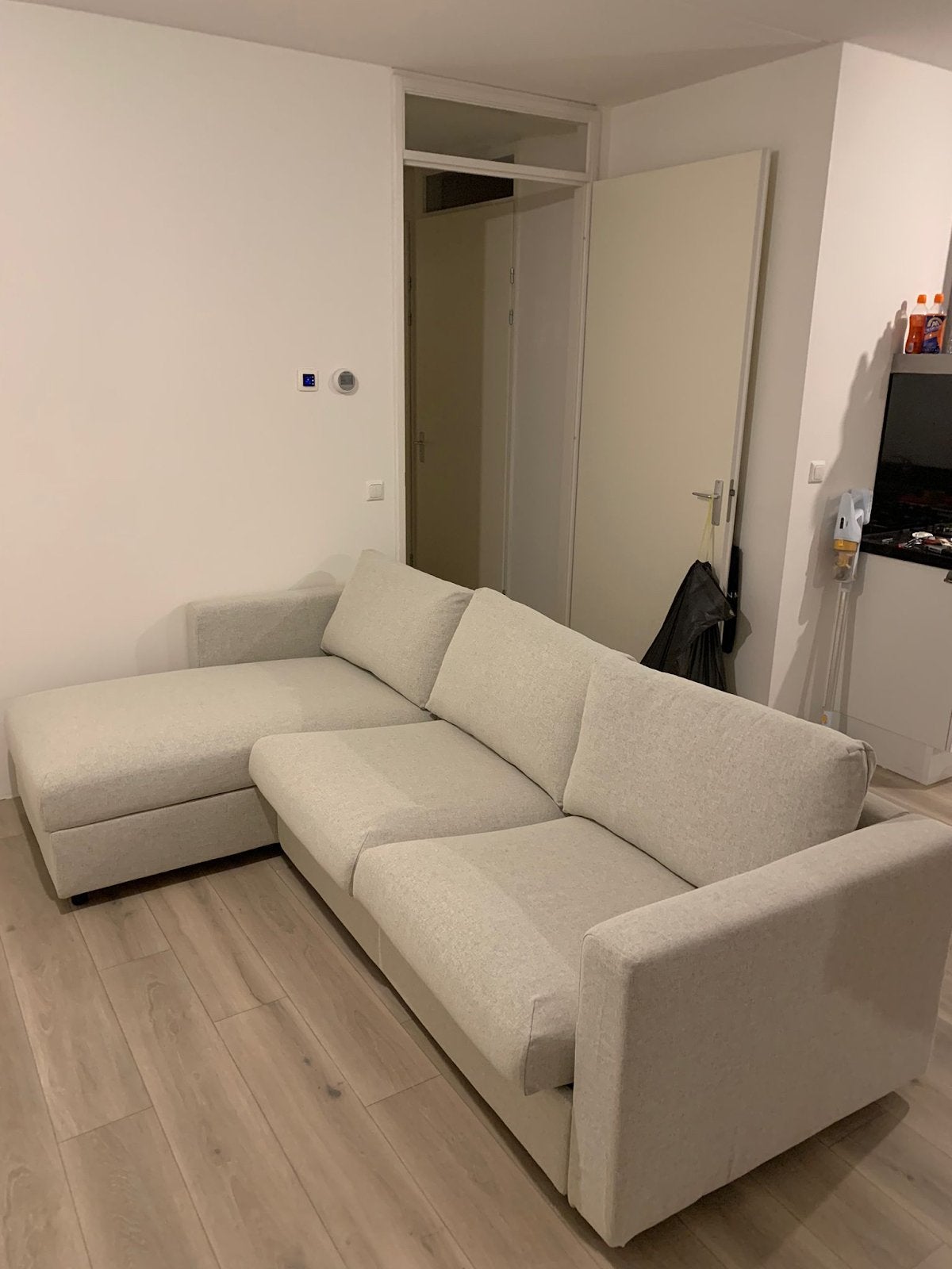 IKEA Vimle 3-zits slaapbank met chaise longue en opbergruimt, Ophalen, 250 tot 300 cm, Gebruikt, 100 tot 125 cm
