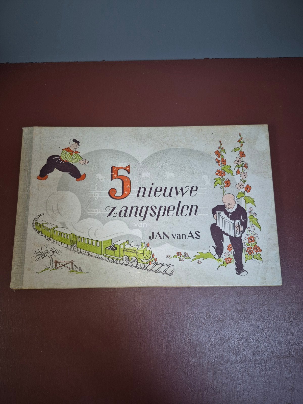 5 Nieuwe Zangspelen - Jan van As - Vintage Muziekboek, Ophalen of Verzenden