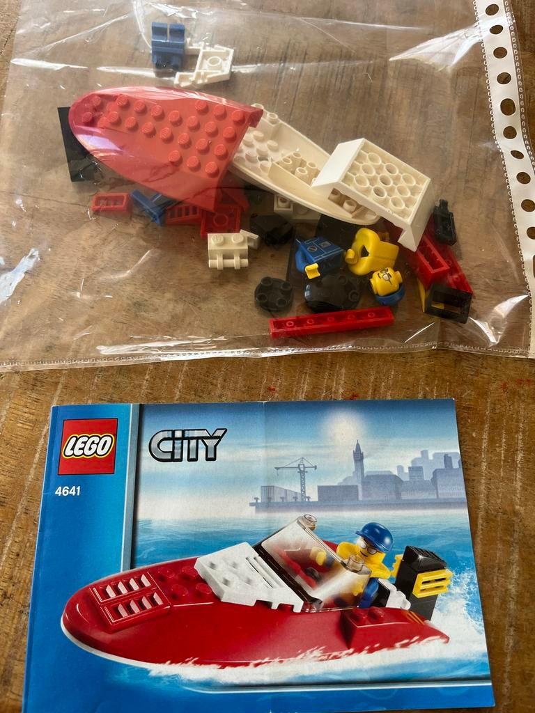 Lego City 4641 Speedboot met instructieboekje, Lego, Ophalen of Verzenden, Complete set, Inclusief instructies