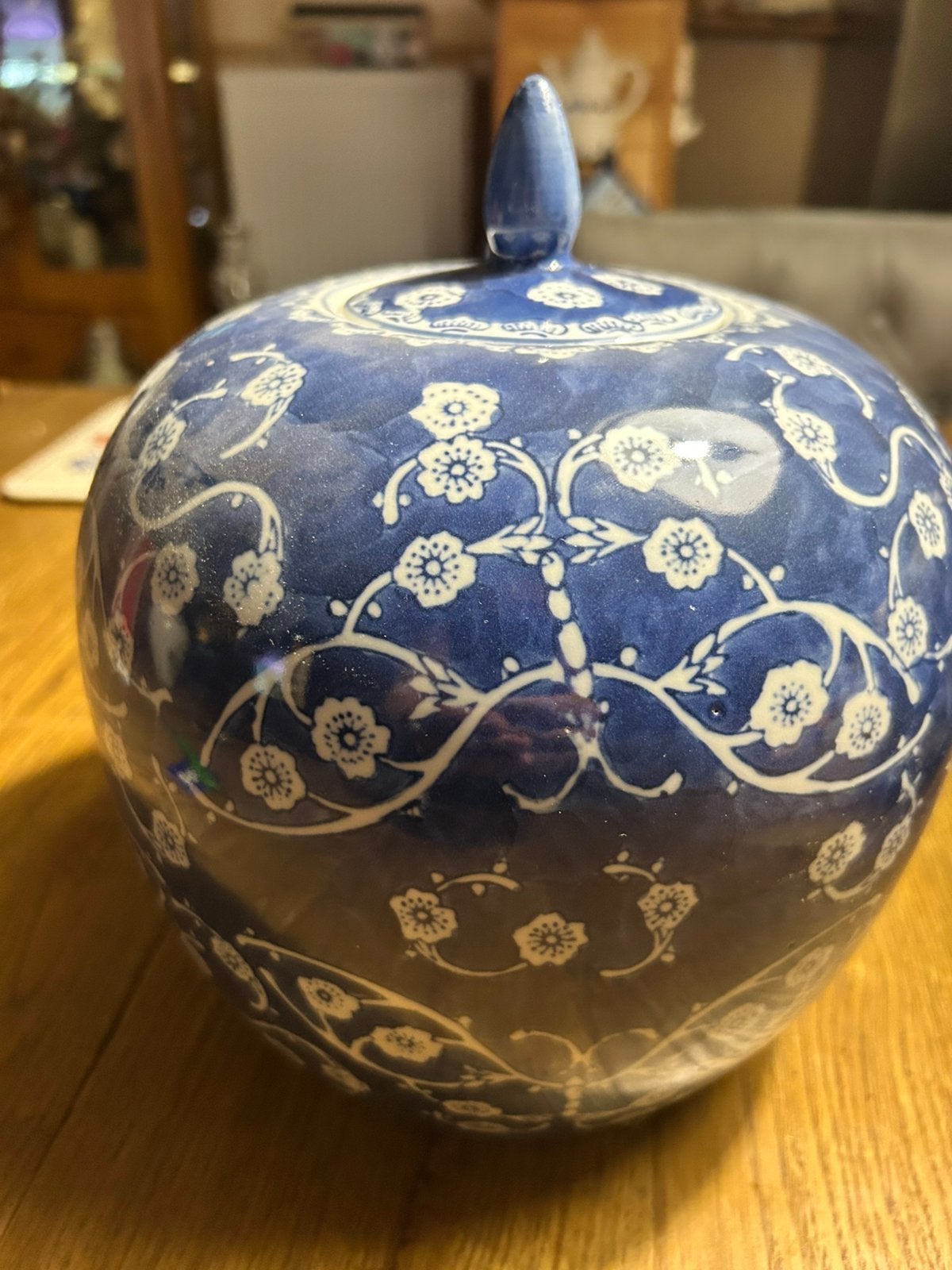 Blauw witte chinese gemberpot vaas, Ophalen of Verzenden