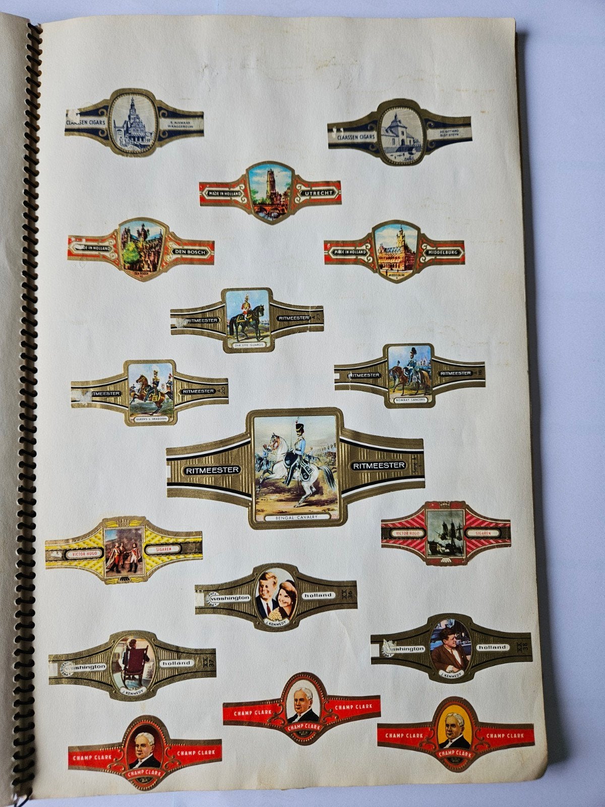3 albums, 1 schriftje en blikje sigarenbandjes -, Gebruikt, Diverse (o.a. Ritmeester, Schimmelpenninck, Panter, Willem II), Niet van toepassing, diverse fabrikanten