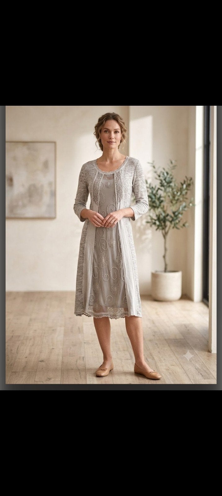 Linea tesini jurk, Kleding | Dames, Ophalen of Verzenden, Zo goed als nieuw, Maat 38/40 (M), Grijs