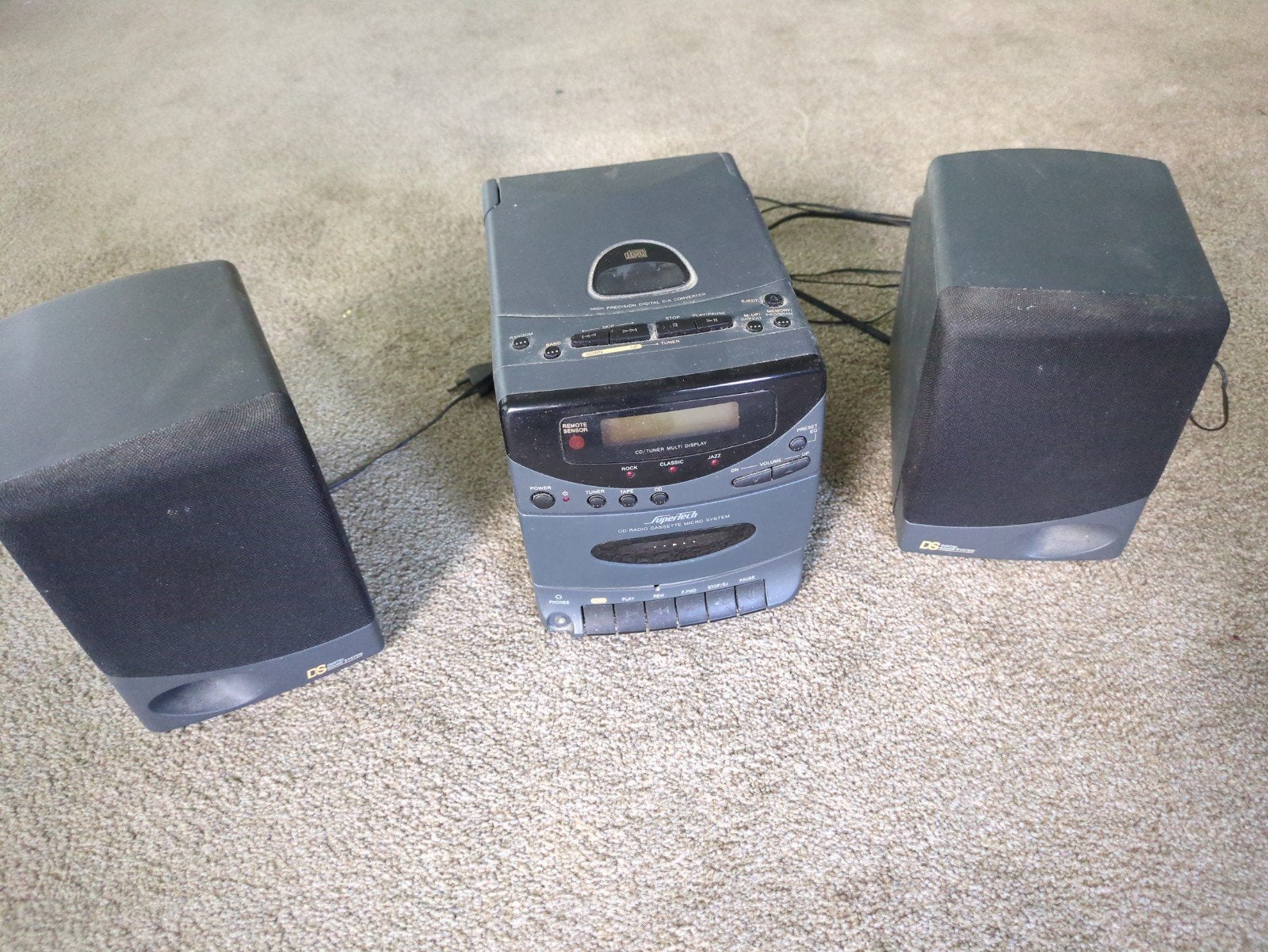 Supertech CD Radio Cassette Micro Systeem met Speakers, Overige merken, Gebruikt, Cassettedeck, Ophalen of Verzenden