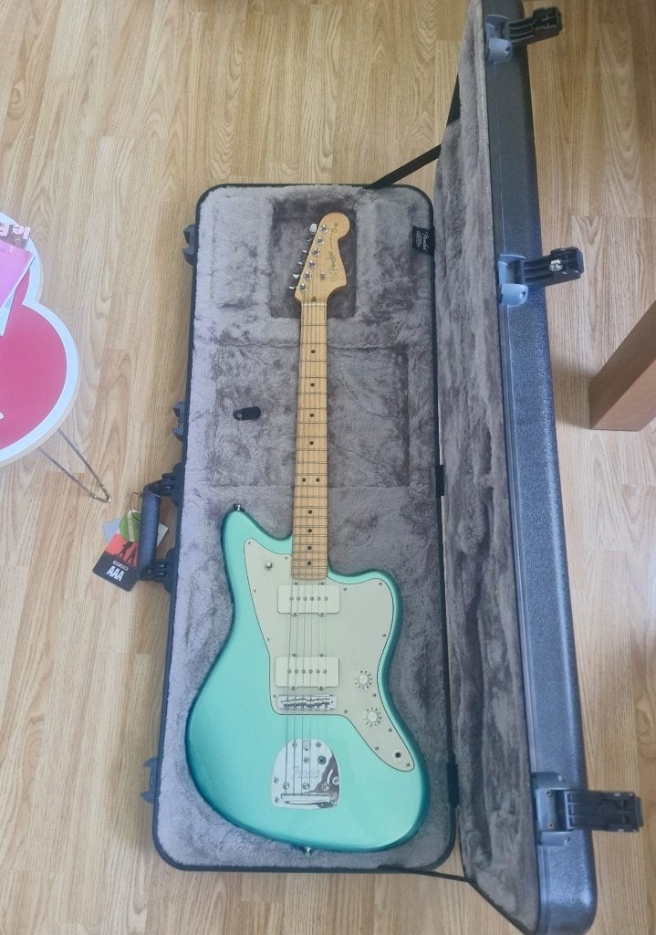 Fender Jazzmaster 2017 seafoam, Muziek en Instrumenten, Ophalen, Zo goed als nieuw, Solid body, Fender