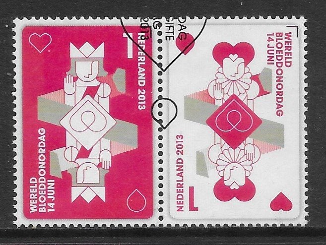 2013, Wereld Bloeddonordag, 2 zegels [3067-68] (K1304), Postzegels en Munten, Ophalen of Verzenden
