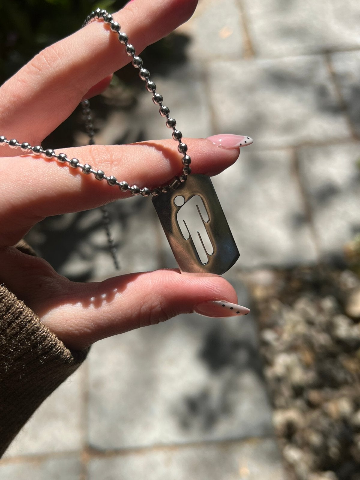 Billie Eilish blohsh ketting, Verzenden, Nieuw, Zilver, Overige materialen