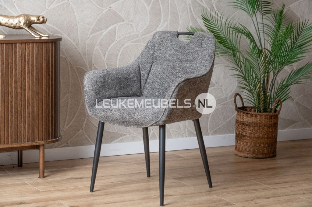 Armstoel Adele, 3 kleuren Bliss stof, Huis en Inrichting, Stoelen, Nieuw, Ophalen of Verzenden, Stof, Vijf, Zes of meer stoelen