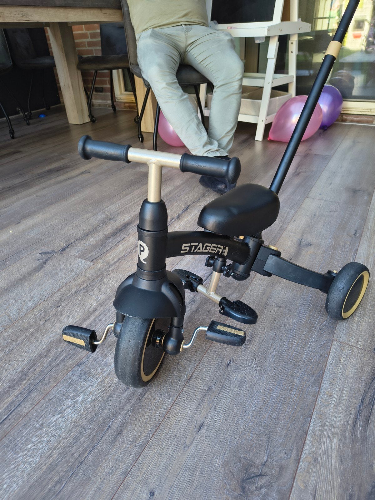 Qplay Stager 3-in-1 Tricycle Loopfiets, Ophalen, Zo goed als nieuw, Loopfiets