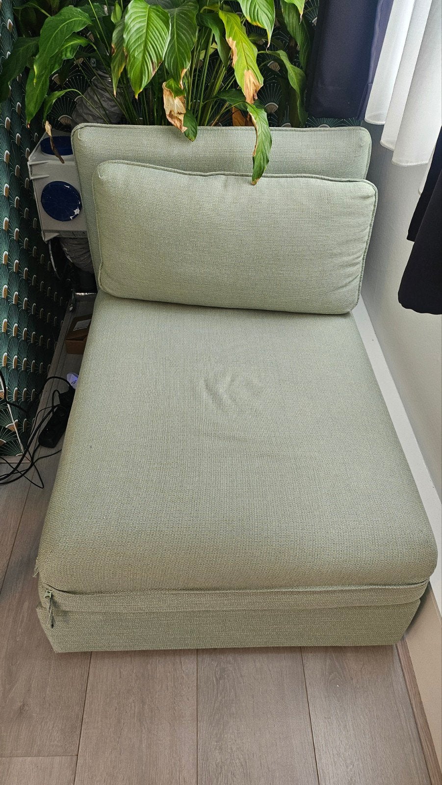 Vallentuna slaapmodule mintgroen met extra topper, Ophalen, Gebruikt, Eenpersoons, 80 cm