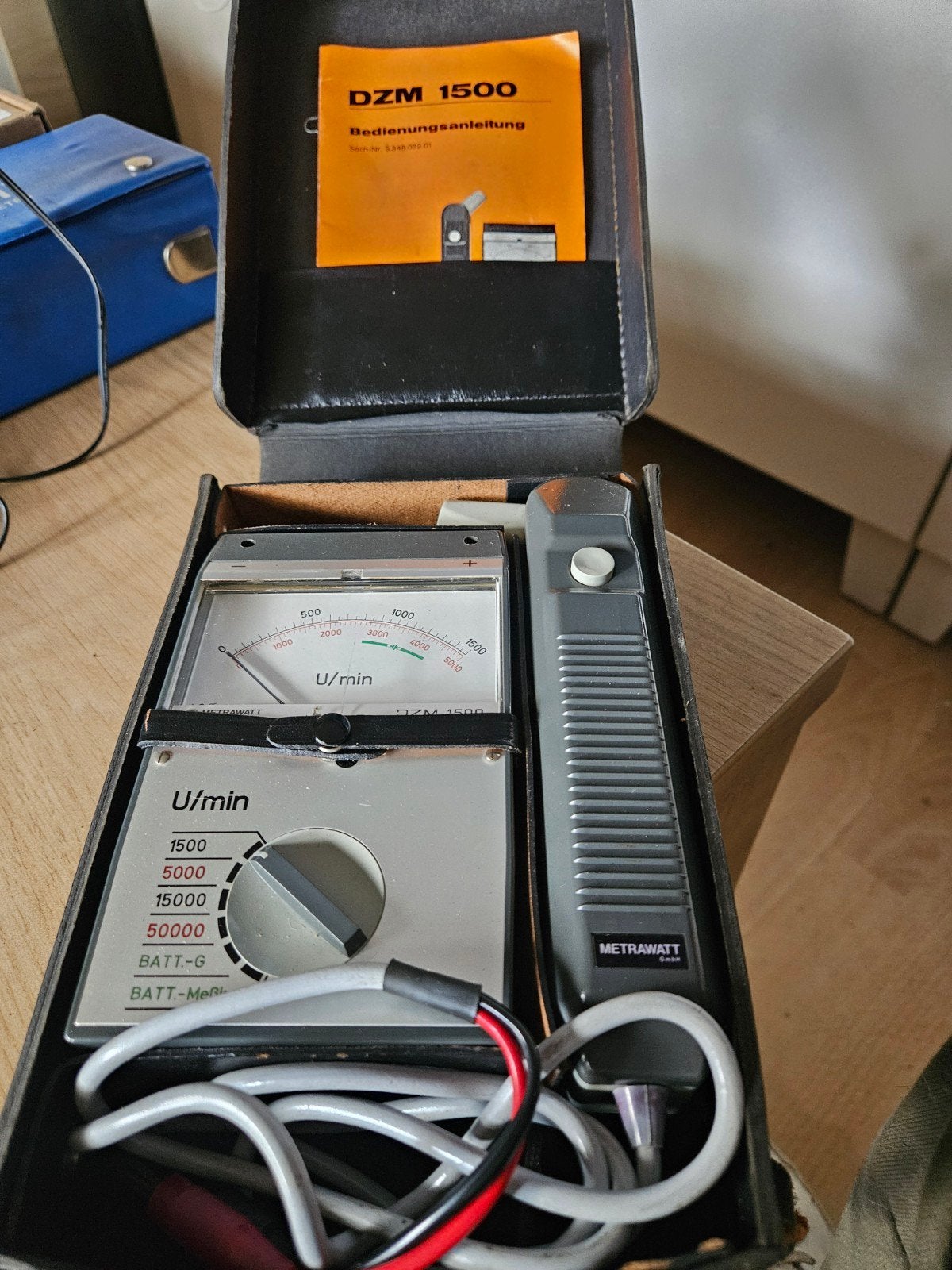 Metrawatt DZM 1500 Toerenteller met Handleiding, Ophalen of Verzenden, Gebruikt