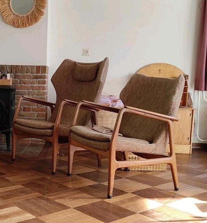 Bovenkamp jaren 50 fauteuils, Huis en Inrichting, Fauteuils, Ophalen, Minder dan 75 cm, Hout, 50 tot 75 cm