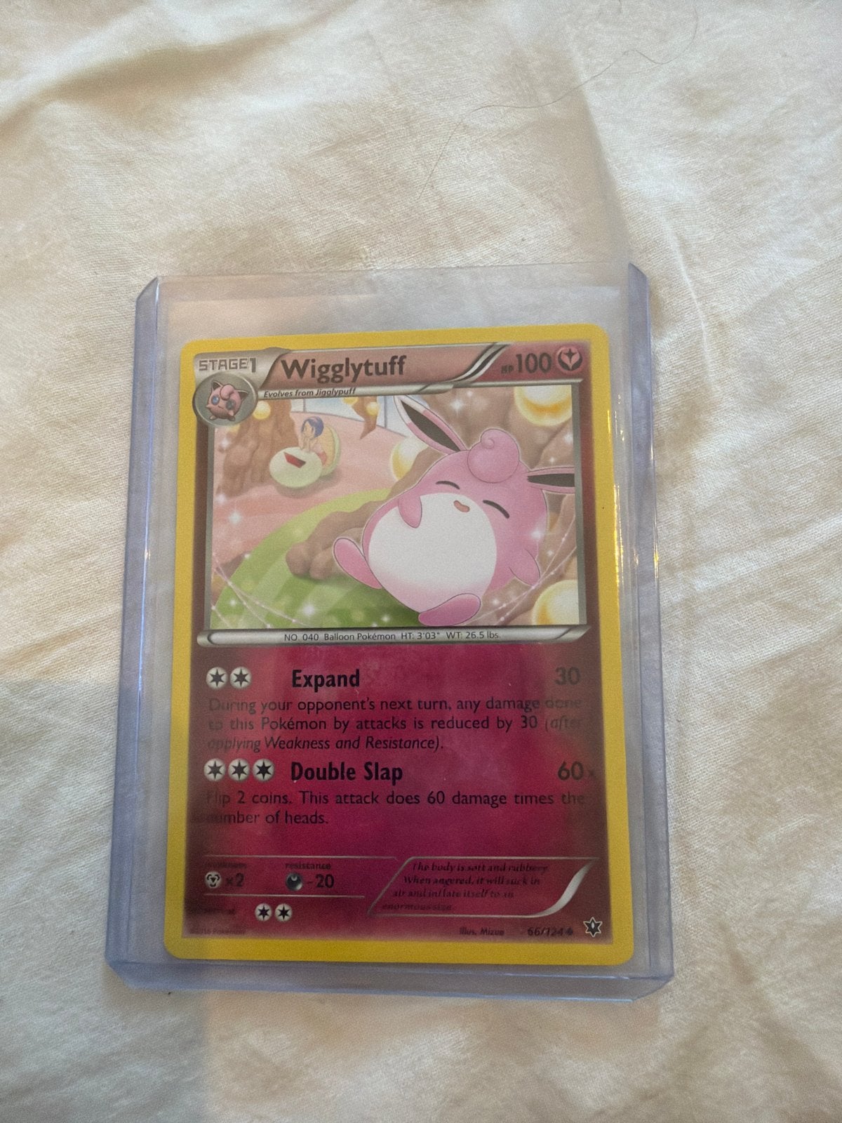 Wigglytuff 66/124 Fates Collide Pokémon Kaart, Ophalen, Zo goed als nieuw, Losse kaart